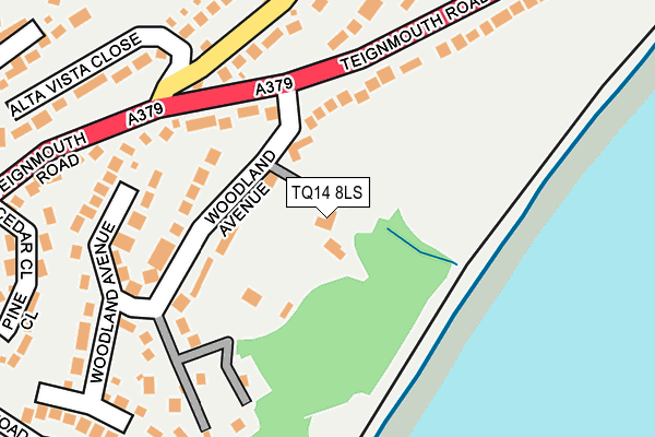 TQ14 8LS map - OS OpenMap – Local (Ordnance Survey)