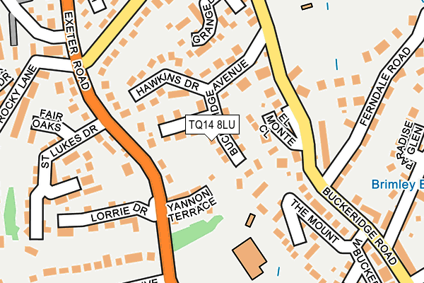TQ14 8LU map - OS OpenMap – Local (Ordnance Survey)