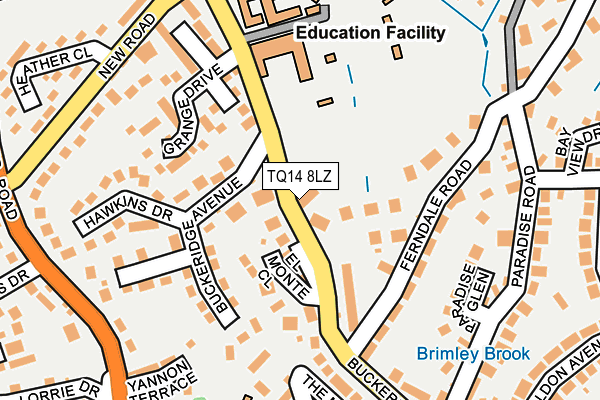 TQ14 8LZ map - OS OpenMap – Local (Ordnance Survey)
