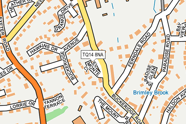 TQ14 8NA map - OS OpenMap – Local (Ordnance Survey)