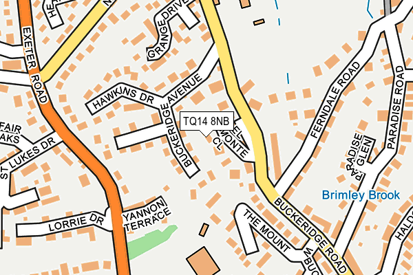 TQ14 8NB map - OS OpenMap – Local (Ordnance Survey)