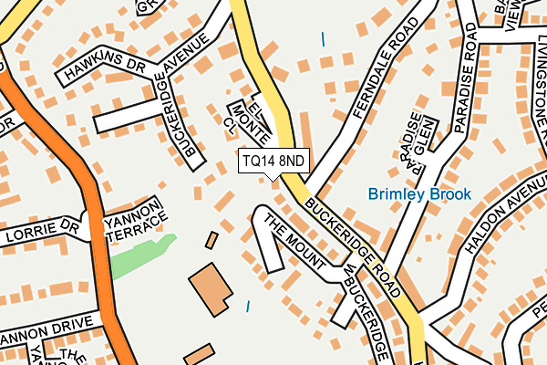 TQ14 8ND map - OS OpenMap – Local (Ordnance Survey)