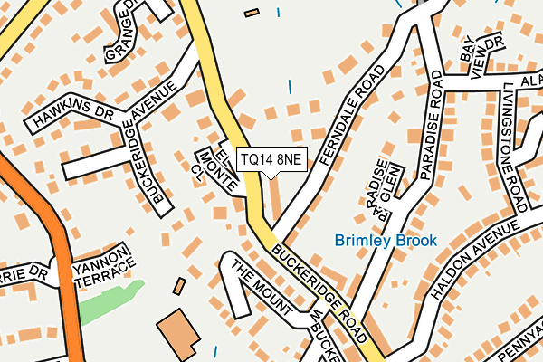 TQ14 8NE map - OS OpenMap – Local (Ordnance Survey)