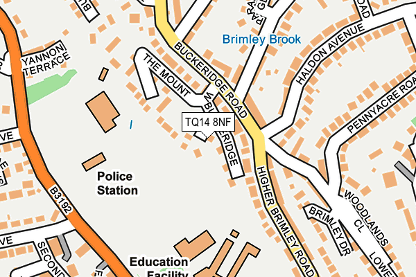 TQ14 8NF map - OS OpenMap – Local (Ordnance Survey)