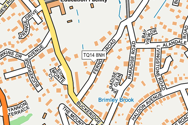TQ14 8NH map - OS OpenMap – Local (Ordnance Survey)