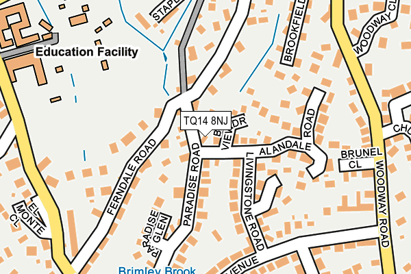 TQ14 8NJ map - OS OpenMap – Local (Ordnance Survey)