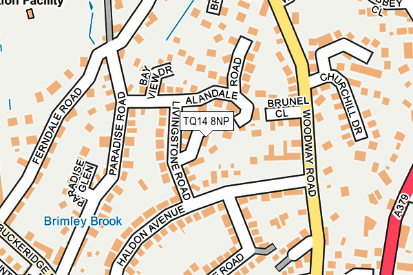TQ14 8NP map - OS OpenMap – Local (Ordnance Survey)