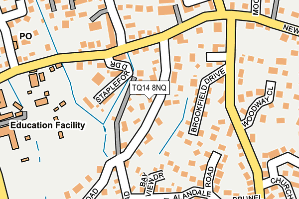 TQ14 8NQ map - OS OpenMap – Local (Ordnance Survey)