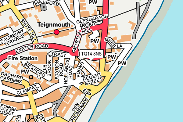 TQ14 8NS map - OS OpenMap – Local (Ordnance Survey)