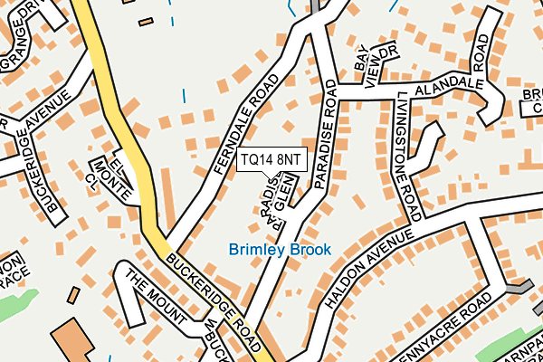 TQ14 8NT map - OS OpenMap – Local (Ordnance Survey)