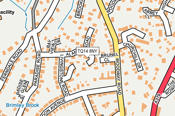 TQ14 8NY map - OS OpenMap – Local (Ordnance Survey)