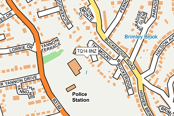 TQ14 8NZ map - OS OpenMap – Local (Ordnance Survey)