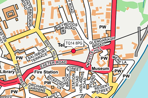TQ14 8PG map - OS OpenMap – Local (Ordnance Survey)