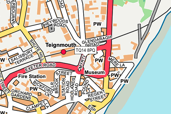 TQ14 8PQ map - OS OpenMap – Local (Ordnance Survey)