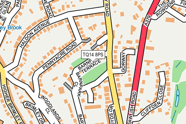 TQ14 8PS map - OS OpenMap – Local (Ordnance Survey)