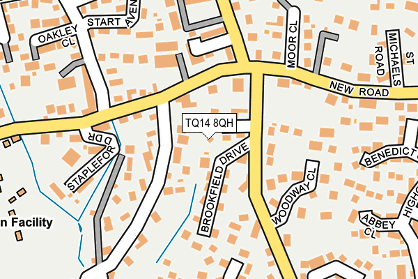 TQ14 8QH map - OS OpenMap – Local (Ordnance Survey)