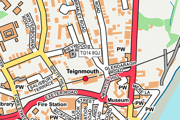 TQ14 8QJ map - OS OpenMap – Local (Ordnance Survey)