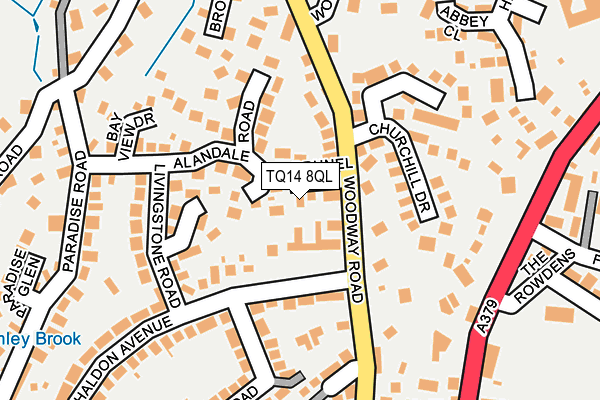 TQ14 8QL map - OS OpenMap – Local (Ordnance Survey)