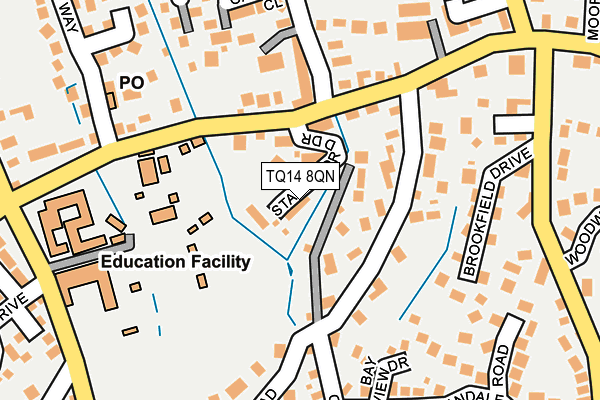 TQ14 8QN map - OS OpenMap – Local (Ordnance Survey)