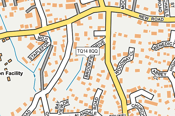 TQ14 8QQ map - OS OpenMap – Local (Ordnance Survey)