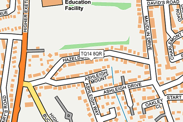 TQ14 8QR map - OS OpenMap – Local (Ordnance Survey)