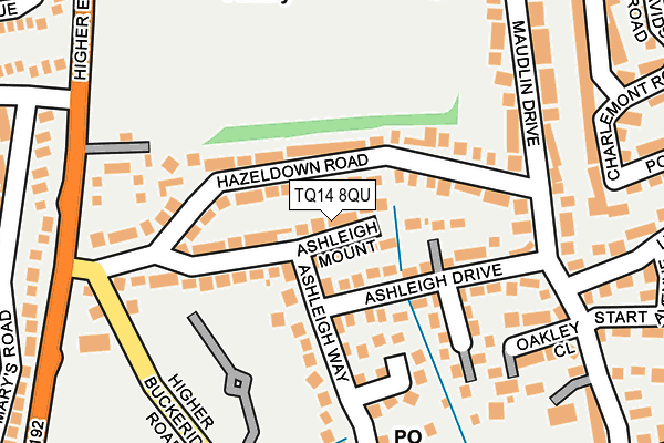 TQ14 8QU map - OS OpenMap – Local (Ordnance Survey)
