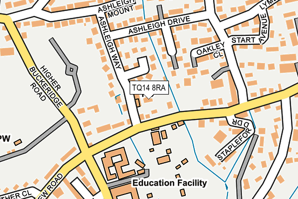TQ14 8RA map - OS OpenMap – Local (Ordnance Survey)