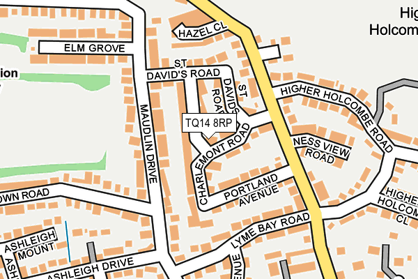 TQ14 8RP map - OS OpenMap – Local (Ordnance Survey)