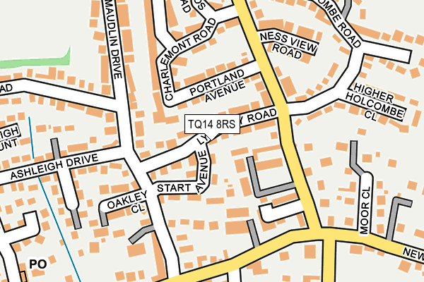 TQ14 8RS map - OS OpenMap – Local (Ordnance Survey)