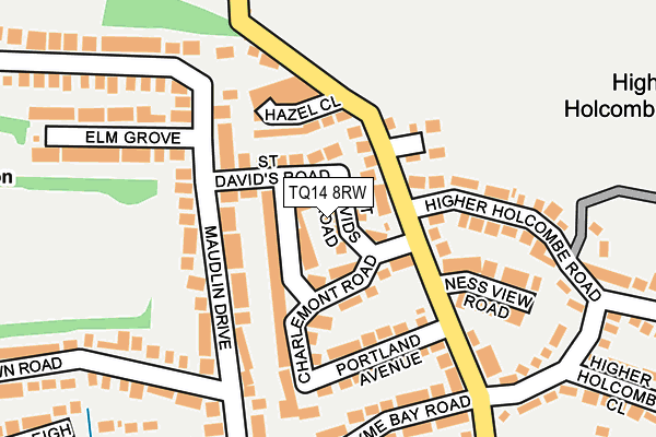 TQ14 8RW map - OS OpenMap – Local (Ordnance Survey)