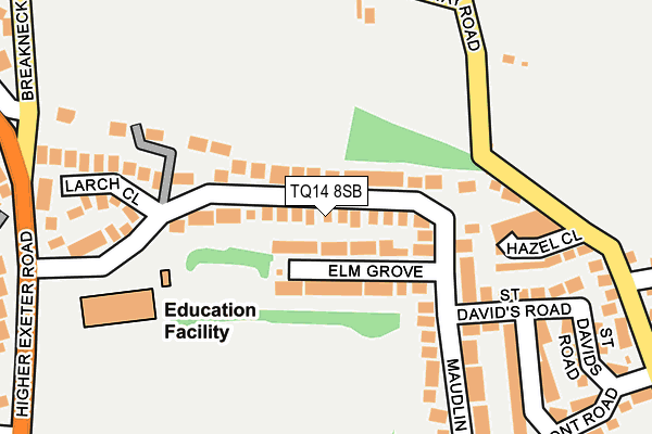 TQ14 8SB map - OS OpenMap – Local (Ordnance Survey)