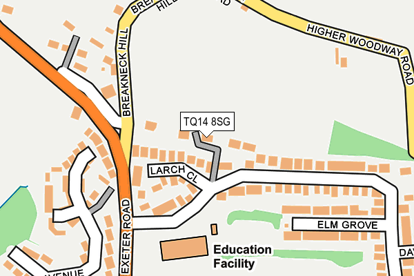 TQ14 8SG map - OS OpenMap – Local (Ordnance Survey)