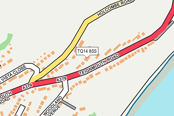 TQ14 8SS map - OS OpenMap – Local (Ordnance Survey)