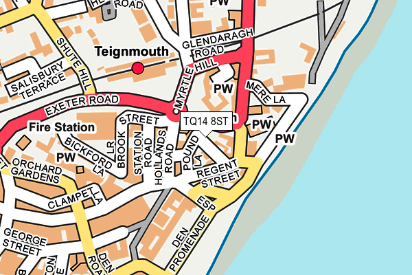 TQ14 8ST map - OS OpenMap – Local (Ordnance Survey)