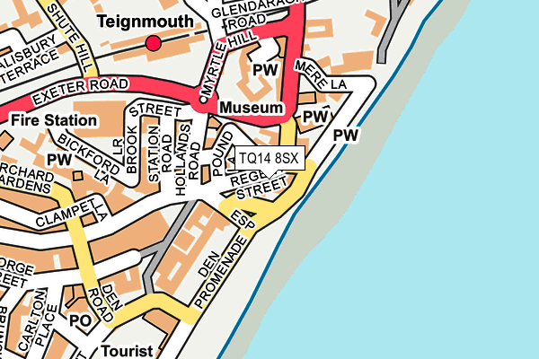 TQ14 8SX map - OS OpenMap – Local (Ordnance Survey)