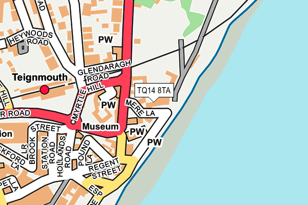 TQ14 8TA map - OS OpenMap – Local (Ordnance Survey)