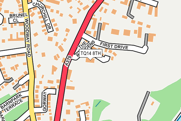TQ14 8TH map - OS OpenMap – Local (Ordnance Survey)