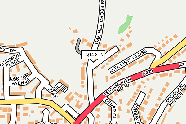 TQ14 8TN map - OS OpenMap – Local (Ordnance Survey)