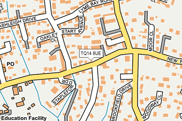 TQ14 8UE map - OS OpenMap – Local (Ordnance Survey)