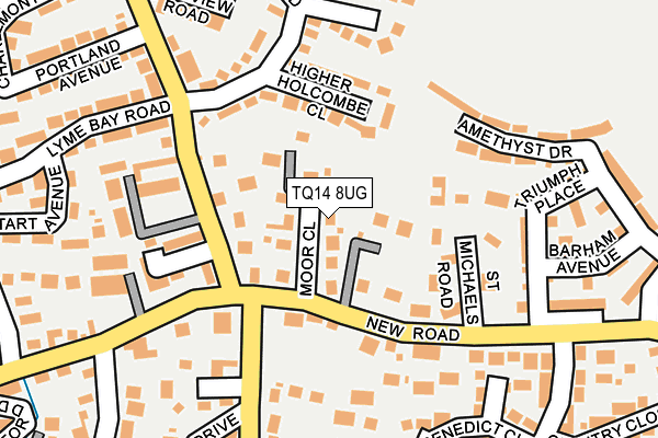 TQ14 8UG map - OS OpenMap – Local (Ordnance Survey)