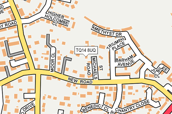 TQ14 8UQ map - OS OpenMap – Local (Ordnance Survey)