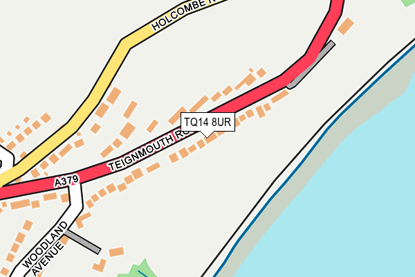TQ14 8UR map - OS OpenMap – Local (Ordnance Survey)