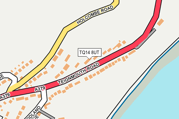 TQ14 8UT map - OS OpenMap – Local (Ordnance Survey)