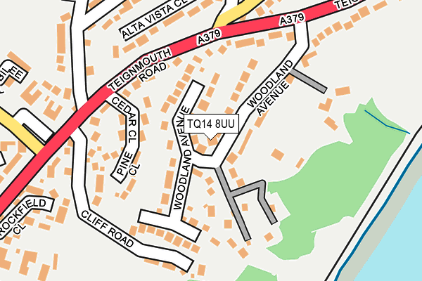 TQ14 8UU map - OS OpenMap – Local (Ordnance Survey)