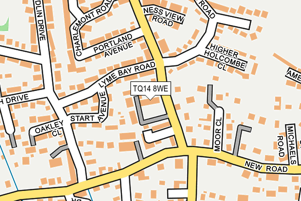 TQ14 8WE map - OS OpenMap – Local (Ordnance Survey)