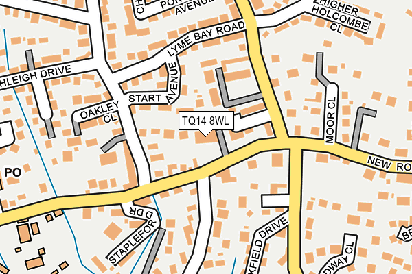 TQ14 8WL map - OS OpenMap – Local (Ordnance Survey)