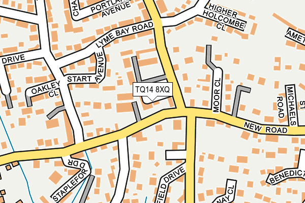 TQ14 8XQ map - OS OpenMap – Local (Ordnance Survey)