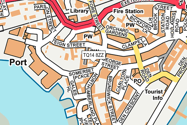 TQ14 8ZZ map - OS OpenMap – Local (Ordnance Survey)