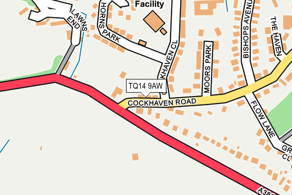 TQ14 9AW map - OS OpenMap – Local (Ordnance Survey)