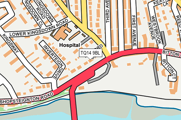 TQ14 9BL map - OS OpenMap – Local (Ordnance Survey)